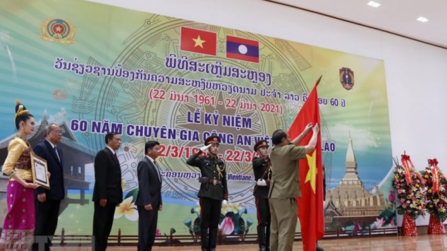 Vientiane ceremony marks 60 years of Vietnam’s public security expert force in Laos