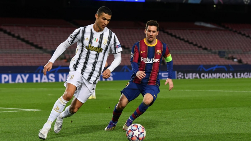 Cristiano Ronaldo đứng trên Lionel Messi trong BXH mang tầm thế kỷ