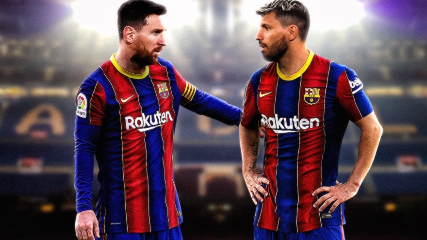 Biếm họa 24h: Messi chờ ngày đá cặp với bạn thân Aguero ở Barca