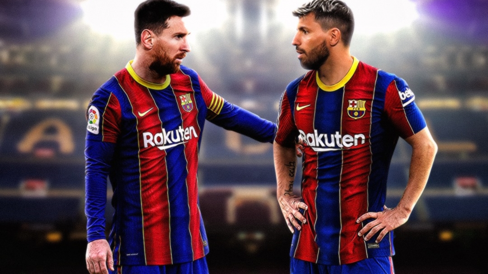 Biếm họa 24h: Messi chờ ngày đá cặp với bạn thân Aguero ở Barca
