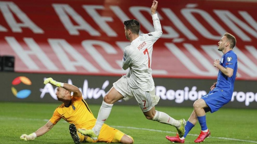 Vòng loại World Cup 2022: Tây Ban Nha đánh rơi chiến thắng trước Hy Lạp
