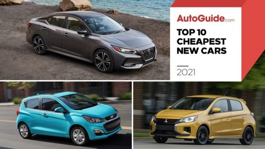 Top 10 mẫu xe mới rẻ nhất tại Mỹ