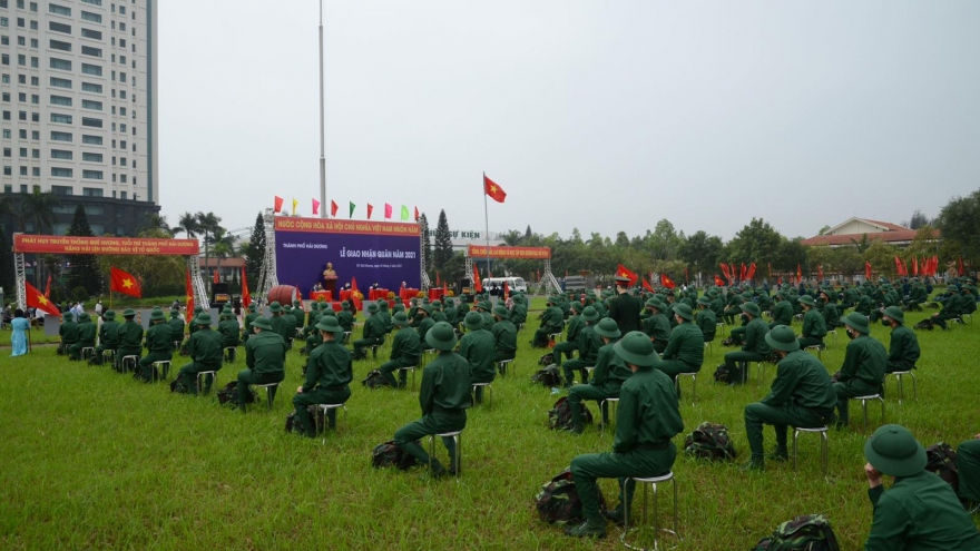 Hải Dương giao nhận quân nhanh gọn để phòng dịch COVID-19