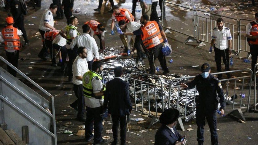 Giẫm đạp tại lễ hội tôn giáo ở Israel, ít nhất 38 người thiệt mạng