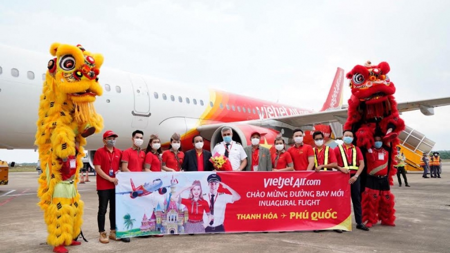 Vietjet kết nối Phú Quốc với Thanh Hoá, Đà Lạt, Nha Trang, Huế, Cần Thơ