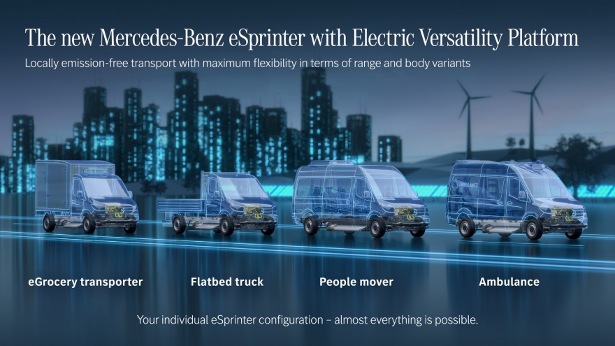 Mercedes xác nhận sẽ cung cấp xe van chạy điện - eSprinter vào 2023