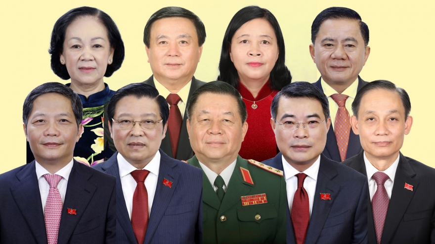 Lãnh đạo các cơ quan Trung ương Đảng khóa XIII sau khi kiện toàn