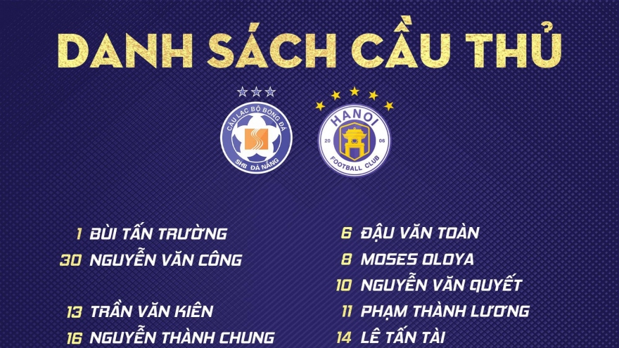 Hà Nội FC có đúng 1 ngoại binh để đấu với Đà Nẵng