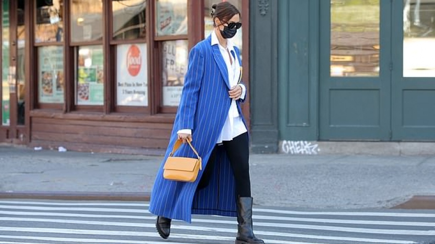 Siêu mẫu Irina Shayk tái xuất nổi bật trên đường phố New York