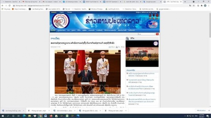 Lao news agency reports on election of top Vietnamese leaders