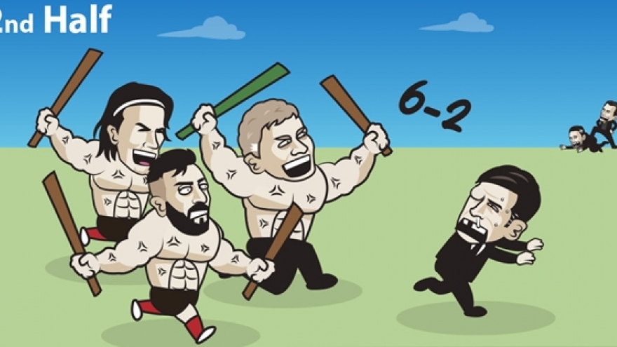 Biếm họa 24h: MU "giả vờ thua" AS Roma và cái kết lội ngược dòng