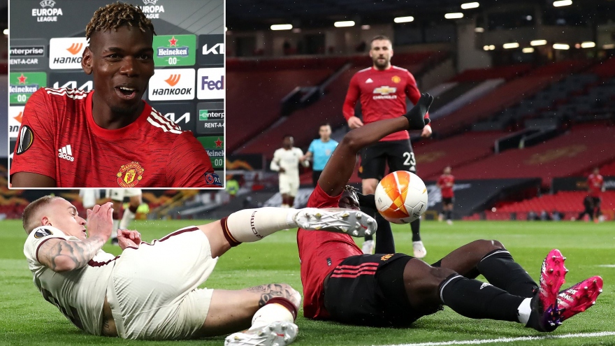 MU thắng đậm AS Roma, Pogba vui vẻ pha trò về sai lầm dẫn tới penalty