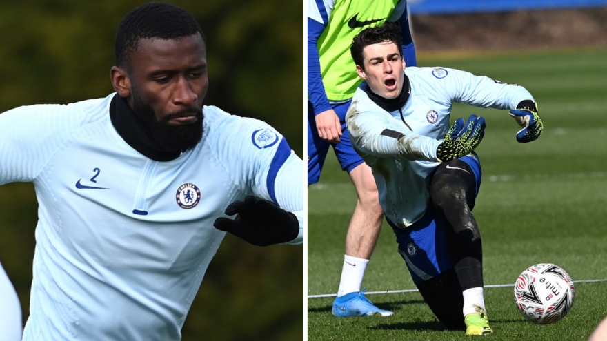 Rudiger ẩu đả với Kepa trên sân tập Chelsea