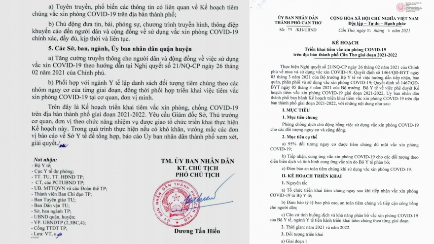 95% đối tượng nguy cơ cao tại Cần Thơ sẽ được tiêm vaccine phòng COVID-19