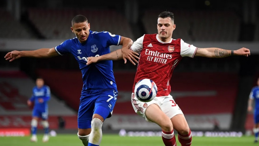 "Trắng tay" trước Everton, Arsenal xa dần top 4 Ngoại hạng Anh