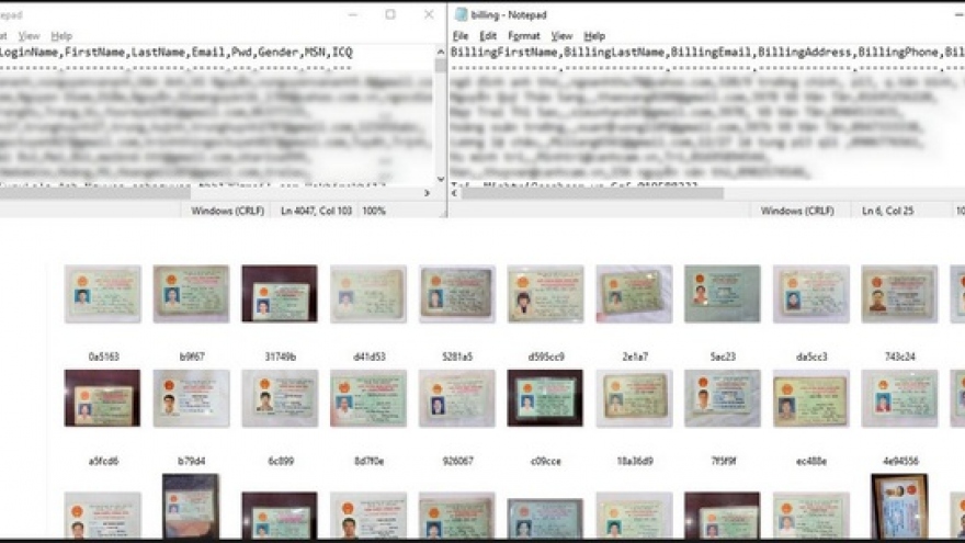 Ảnh chụp CMND, thông tin cá nhân của hàng ngàn người Việt bị hacker rao bán