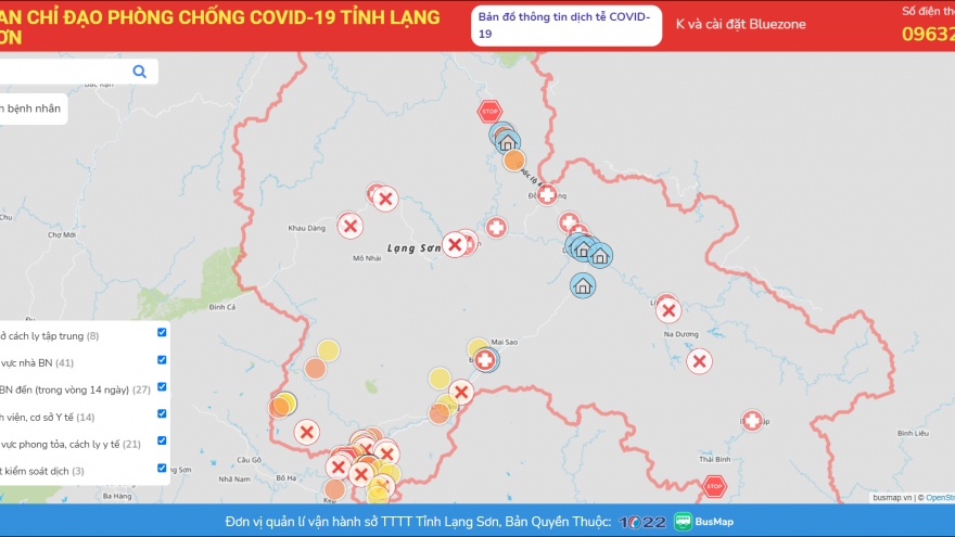 Bản đồ Covid-19 cho phép theo dõi tình hình dịch tễ theo thời gian thực