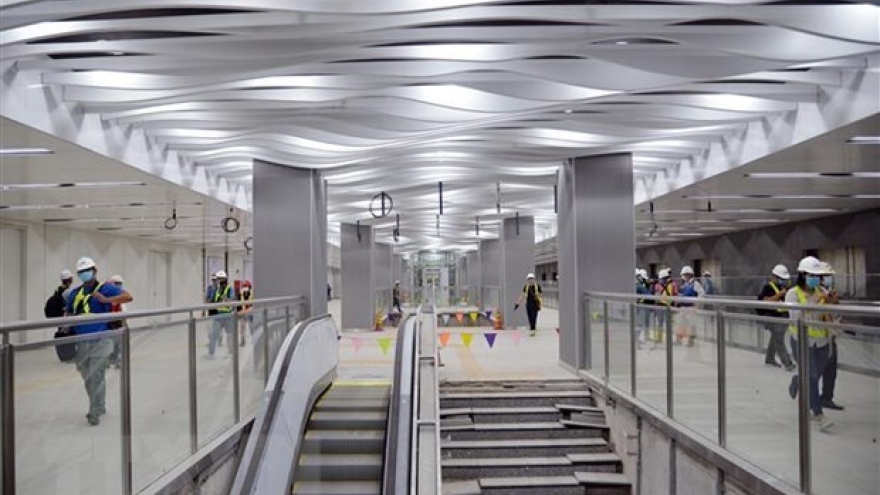 Ba Son underground station’s ground floor completed ahead of schedule