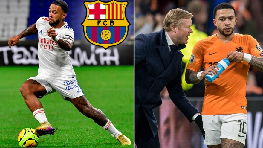 Memphis Depay gia nhập Barca theo dạng chuyển nhượng tự do