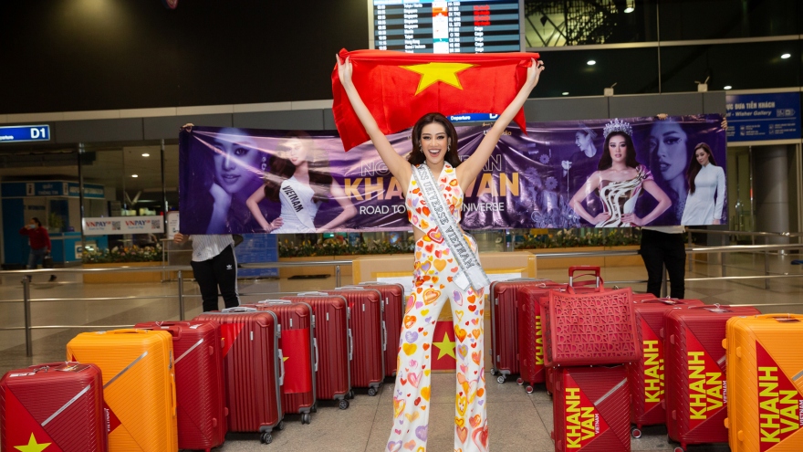 Bên trong 15 chiếc vali Hoa hậu Khánh Vân mang đến Miss Universe có gì?