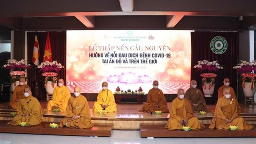 HCM City: Monks, Buddhist followers offer prayers to COVID-19-hit India