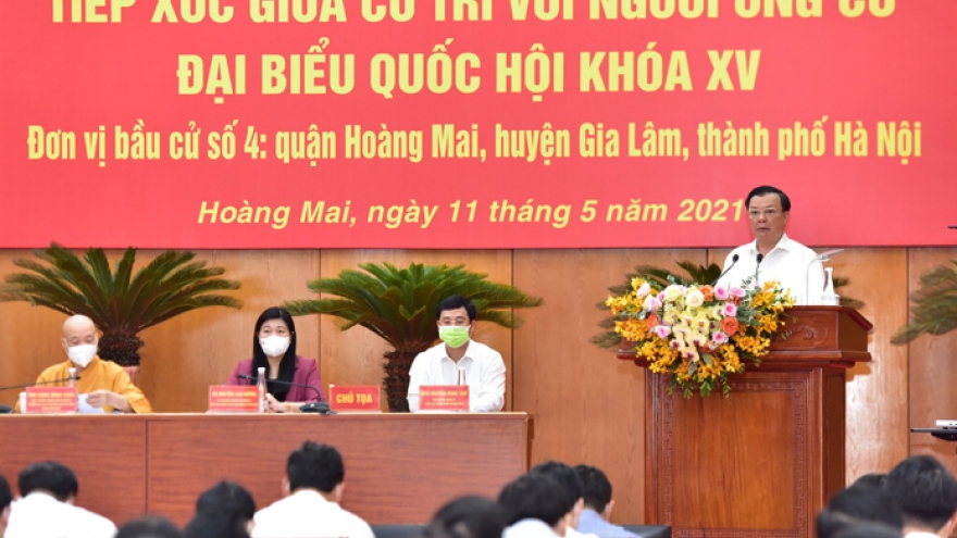 Bí thư Thành ủy Hà Nội tiếp xúc cử tri quận Hoàng Mai, huyện Gia Lâm