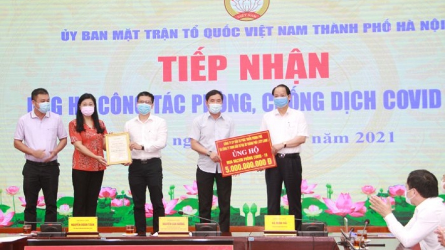 Hà Nội tiếp tục tiếp nhận hơn 26,7 tỷ đồng ủng hộ phòng, chống dịch Covid-19