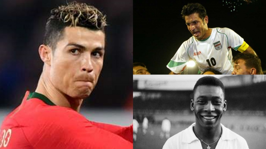 Top 10 chân sút vĩ đại nhất ĐTQG trên toàn thế giới: Ronaldo sắp dẫn đầu