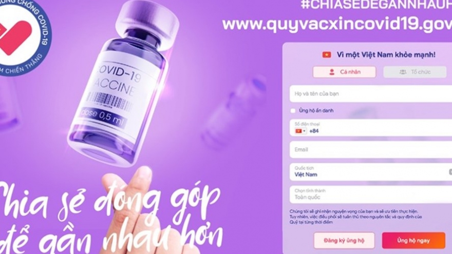 Cùng đóng góp cho Quỹ vaccine phòng chống COVID-19 qua quyvacxincovid19.gov.vn