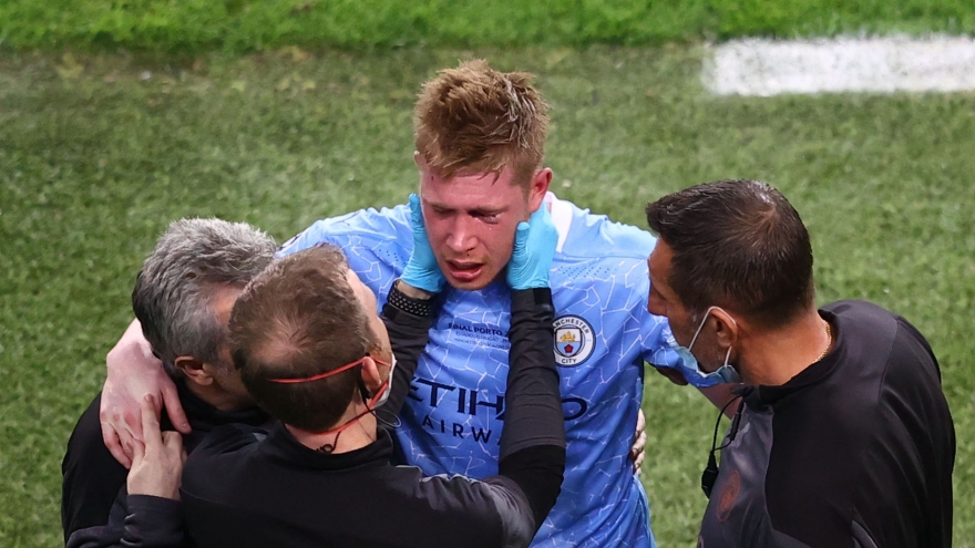 De Bruyne phải đeo mặt nạ khi khoác áo ĐT Bỉ đá EURO 2020