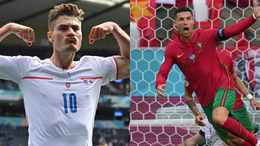 BXH Vua phá lưới EURO 2021: Ronaldo đua song mã với Patrik Schick