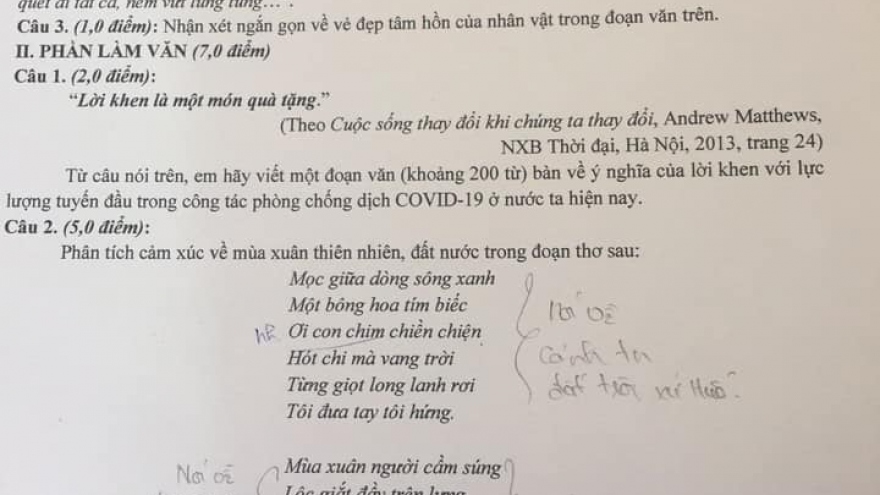 Hướng dẫn giải đề Ngữ văn thi vào lớp 10 THPT tại Hải Dương