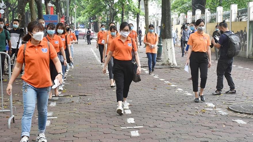 Toàn thành phố Hà Nội diễn tập phòng, chống dịch cho kỳ thi lớp 10 THPT 