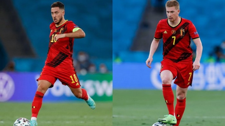 Tứ kết EURO 2021: De Bruyne và Hazard vắng mặt ở trận Bỉ - Italia 
