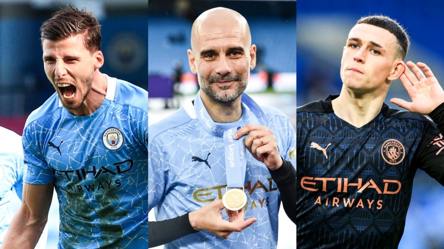 Man City lập hat-trick danh hiệu cá nhân của Premier League 2020/2021