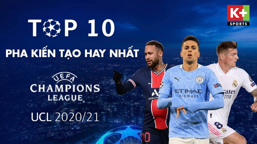 Top 10 pha kiến tạo xuất sắc nhất Champions League 2020/2021