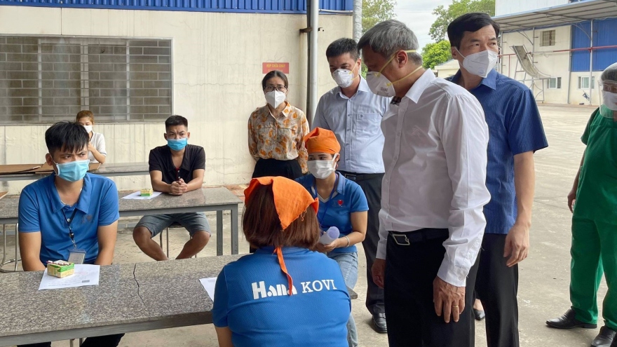 5.500 công nhân ở huyện Tân Yên, Bắc Giang đã được tiêm vaccine COVID-19