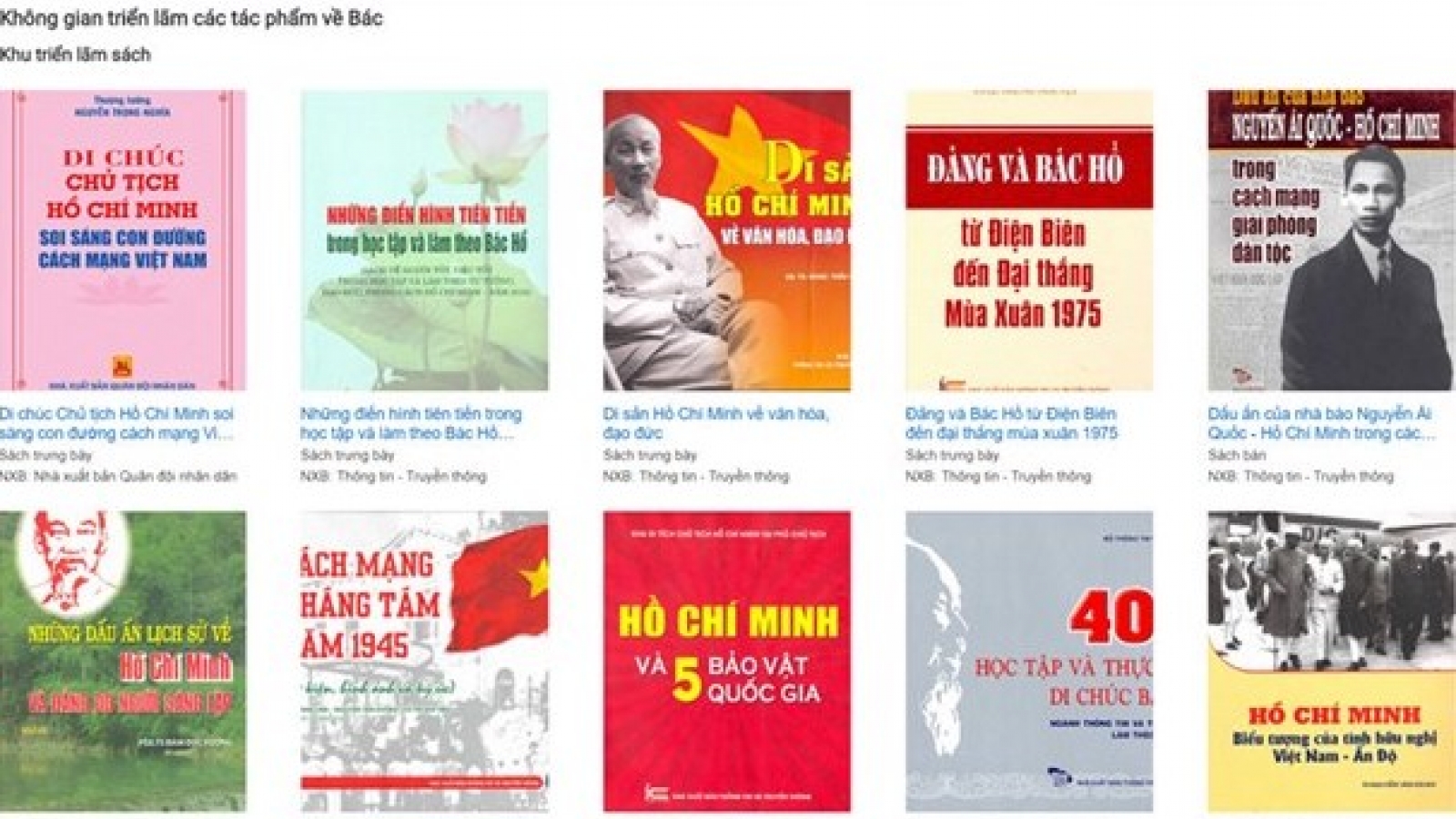 Triển lãm sách trực tuyến kỷ niệm 110 năm ngày Bác Hồ ra đi tìm đường cứu nước