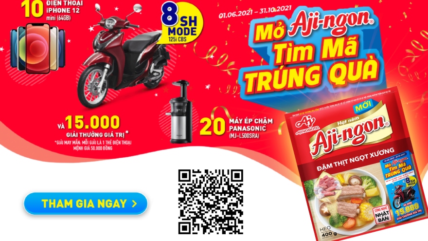 Mở Aji-ngon® trúng hơn 15.000 giải thưởng cực hấp dẫn