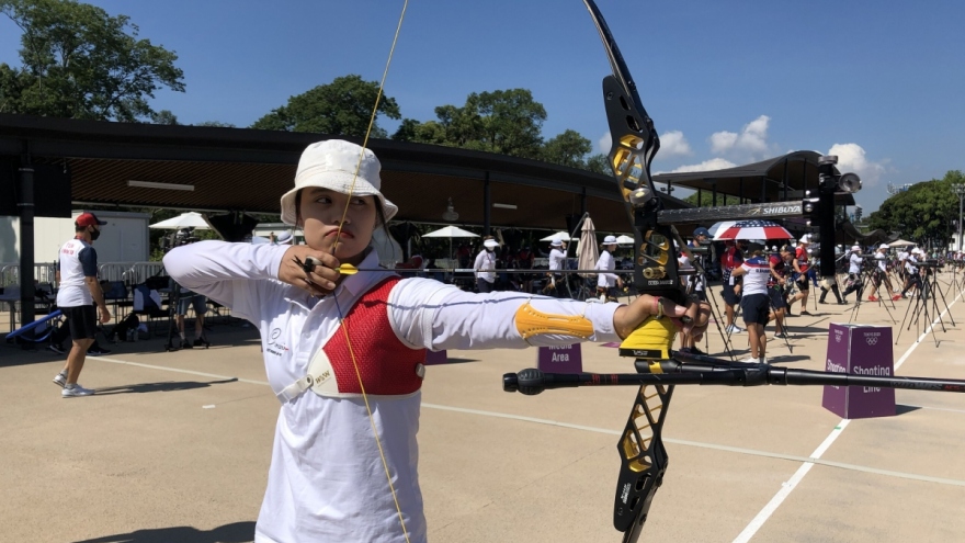 Vòng loại bắn cung Olympic Tokyo: Ánh Nguyệt đạt thành tích tốt nhất trong năm