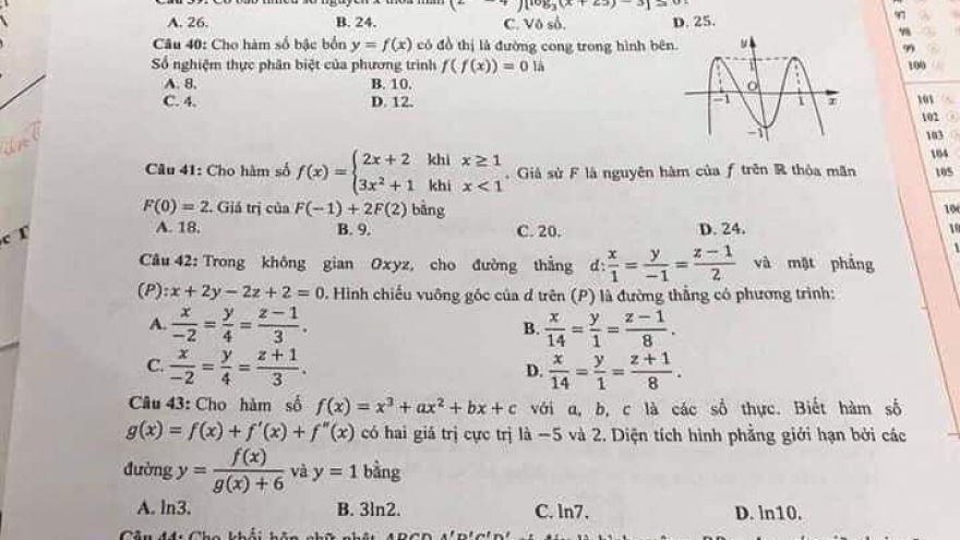 Bộ GD-ĐT đã tìm ra thí sinh mang điện thoại vào phòng thi chụp đề Toán tung lên mạng