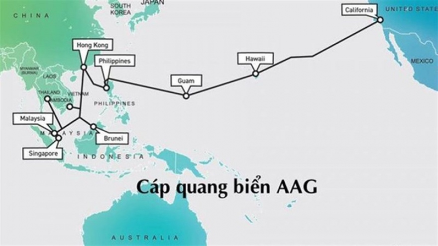 Tuyến cáp quang biển AAG sẽ được sửa xong vào cuối tháng 7