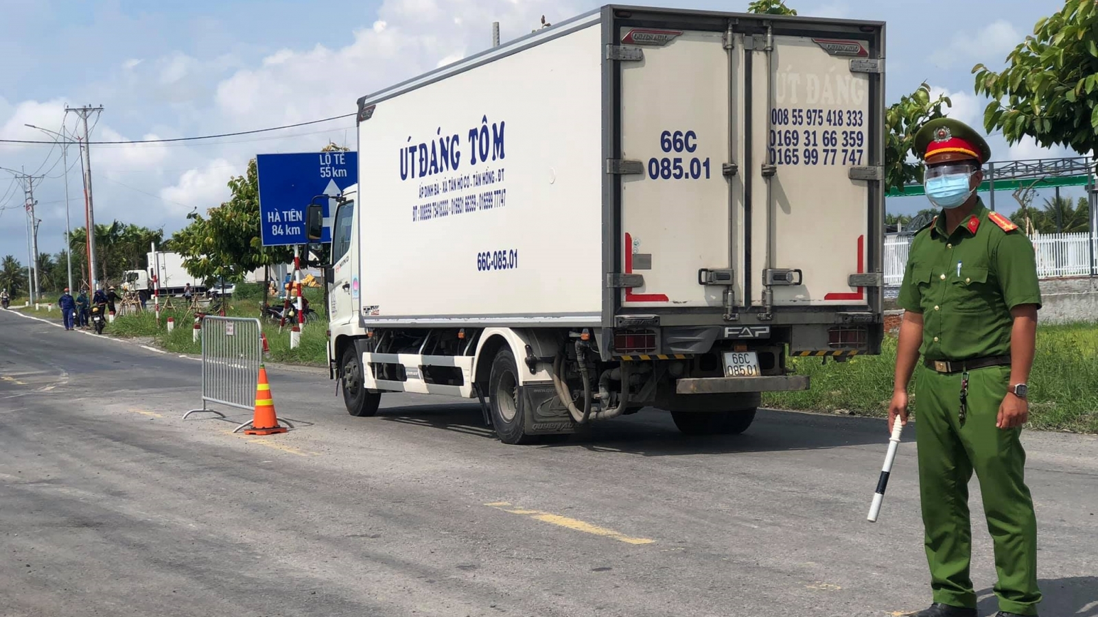 Phong toả 1 khu vực ở thị trấn Vĩnh Thuận, Kiên Giang