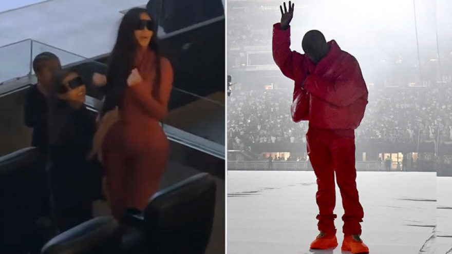 Kim Kardashian đưa các con đến dự đêm nhạc riêng của Kanye West