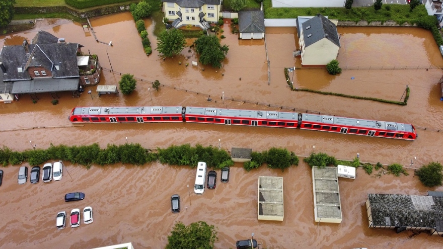 Ngành đường sắt của Đức thiệt hại 1,3 tỷ euro vì lũ lụt