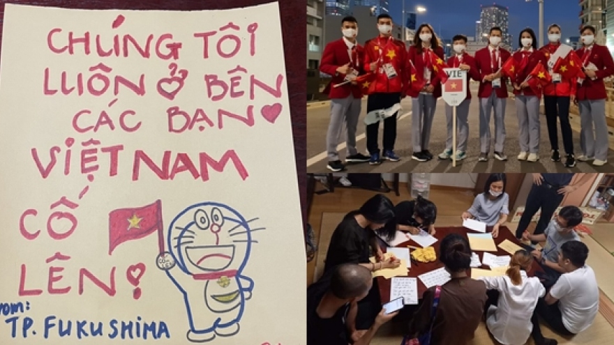 Kiều bào Nhật Bản "tiếp lửa" cho đoàn thể thao Việt Nam dự Olympic Tokyo