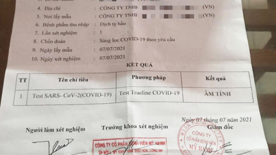 Nóng 24h: Công an vào cuộc vụ gian dối phiếu xét nghiệm Covid-19