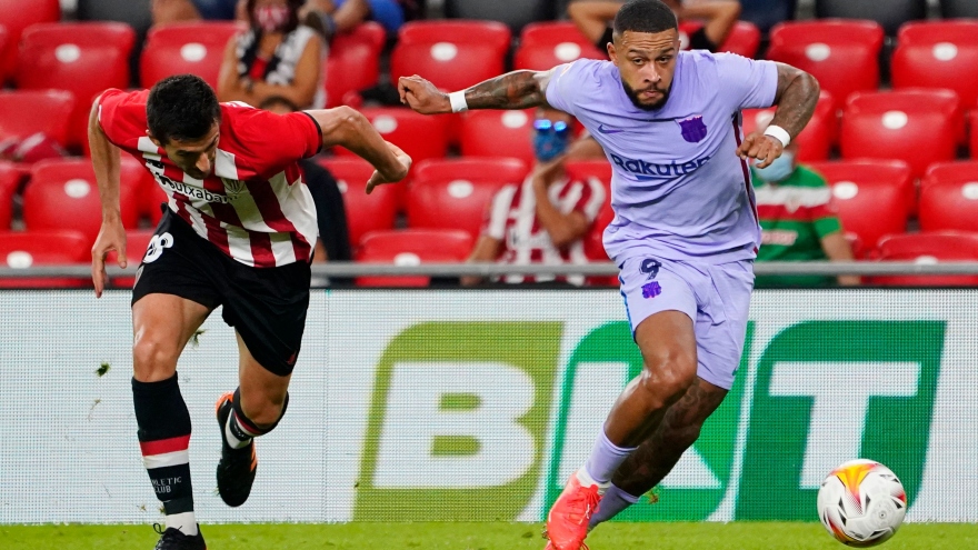 Memphis Depay ghi bàn, Barca thoát thua Athletic Bilbao