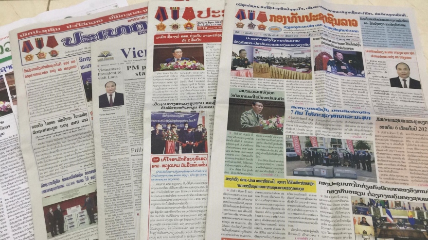 Báo chí và truyền thông Lào đưa tin đậm nét về chuyến thăm của Chủ tịch nước Việt Nam