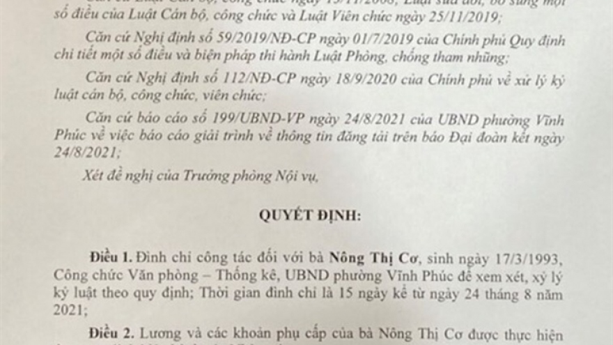 Chi tiền triệu để tiêm vaccine "thần tốc" ở Hà Nội: Đình chỉ 1 cán bộ phường
